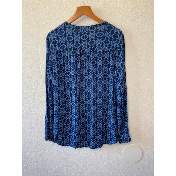 Eddie Bauer Women's Boho Printed Button Up Long Sleeve Light Weight Tunic Medium - Picture 4 of 9